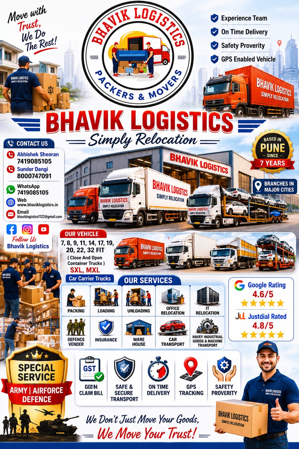 Bhavik Logistics Defence Relocation Crew